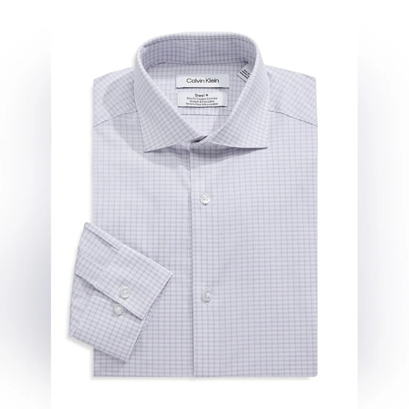 Calvin Klein Other - Calvin  Klein-Slim Fit Steel+ Stretch Wrinkle-Free Graph Check Dress Shirt